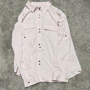 Ivanka Trump Blush Pink Blouse with Gold Buttons